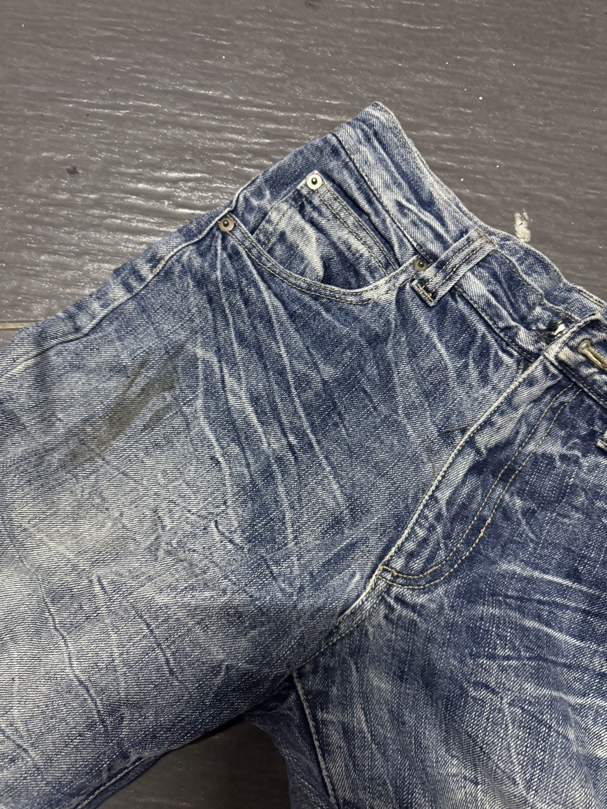 If Six Was Nine × Japanese Brand × Seditionaries Back & Forth wings printed flare jeans Size US 29 - 3 Thumbnail