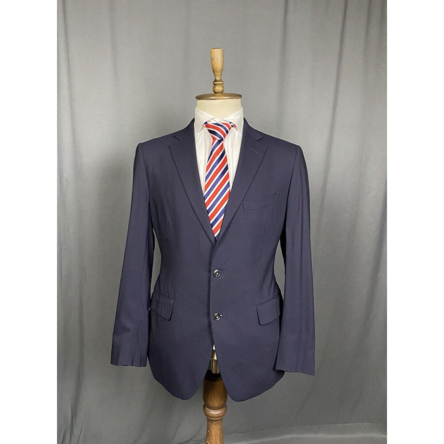 Boglioli Boglioli Men's Dark Blue Wool Blazer Jacket Size 54 Size 54R - 1 Thumbnail