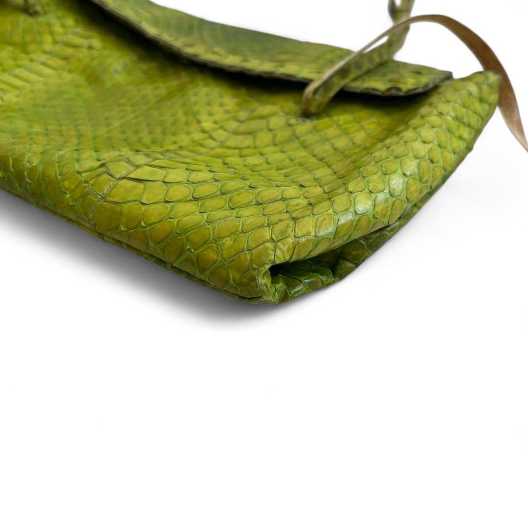 Marni Marni - Leather Sacoche Python Green Shoulder Bag Handbag Size ONE SIZE - 9 Thumbnail