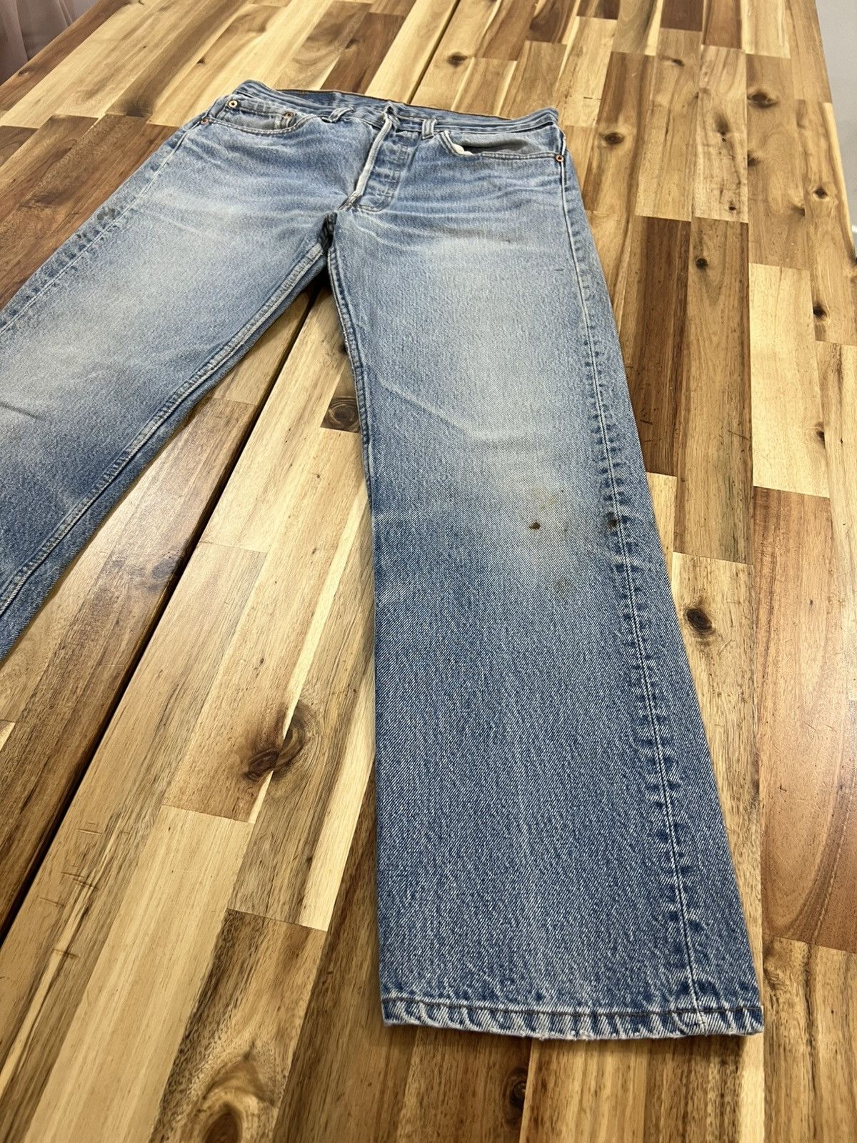 Levi's Vintage 90’s Levis 501XX Small e Non Selvedge Denim Jeans Size US 31 - 1 Thumbnail