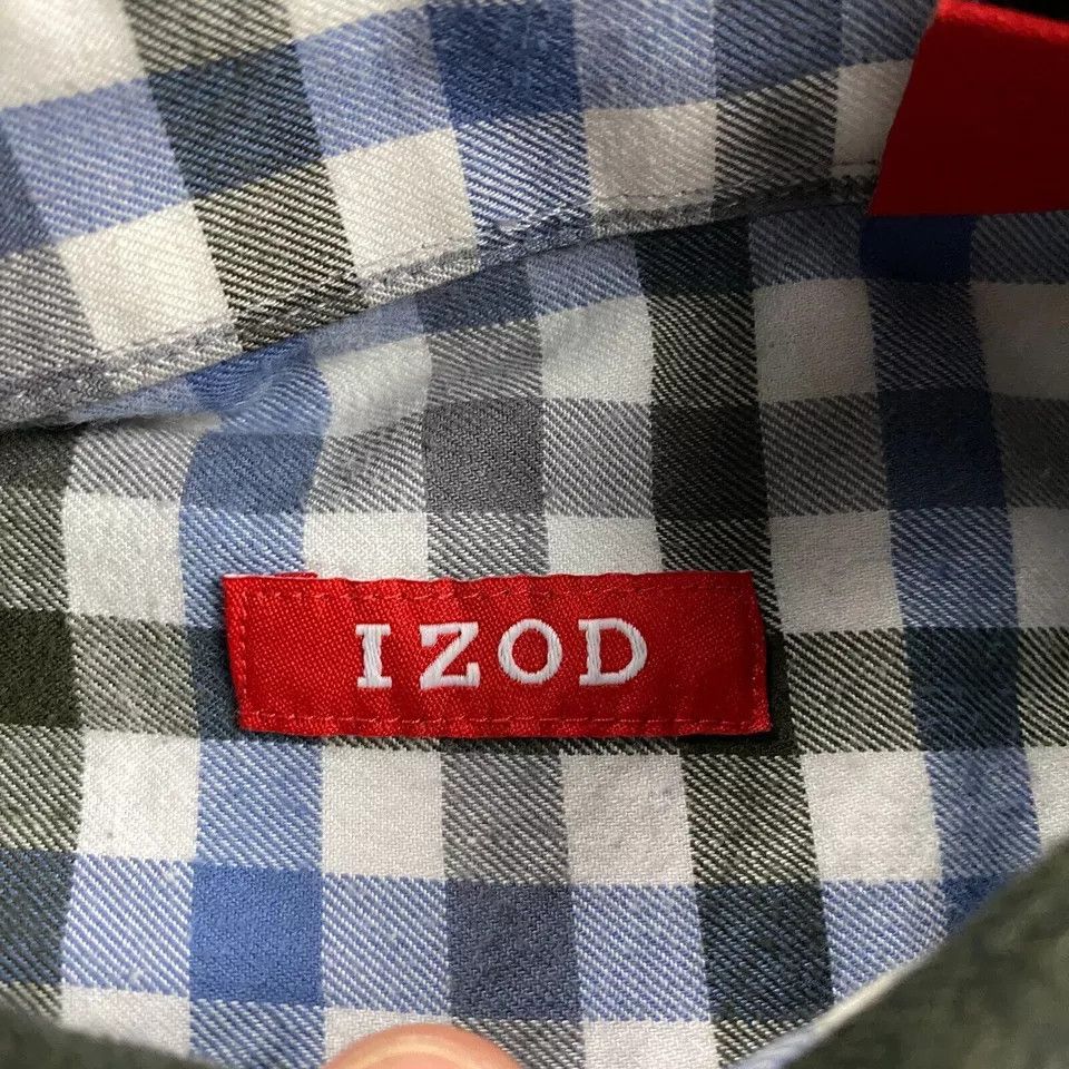 Izod Izod Flannel Shirt Men's Medium Green Button Down Size US M / EU 48-50 / 2 - 3 Thumbnail