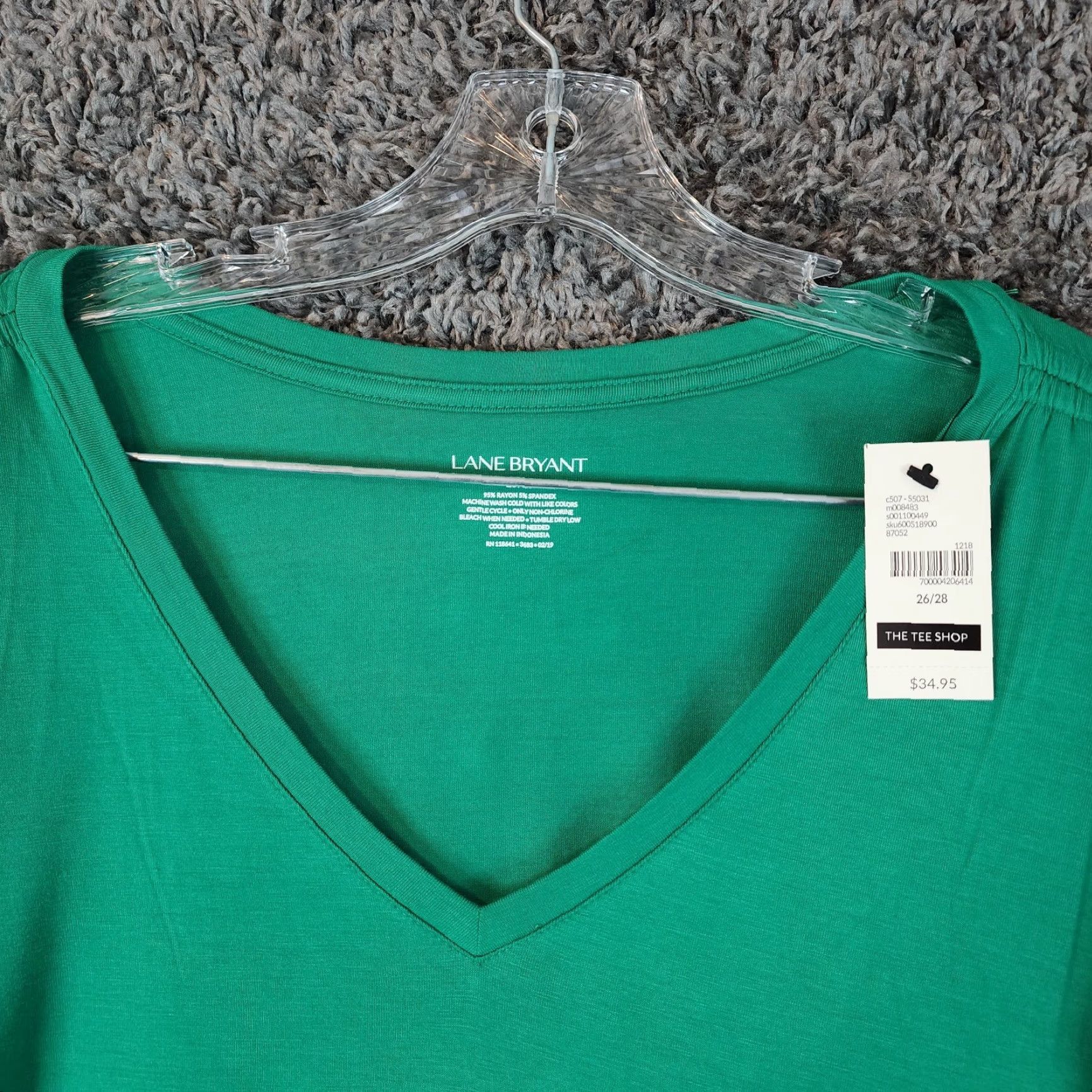 Vintage Lane Bryant Green V Neck Sleeveless Blouse Plus Size 26 Womens Size 4XL / US 24-26 - 3 Thumbnail