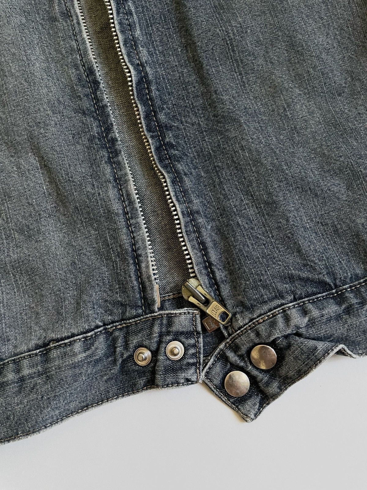 Vintage Vintage 90s zip denim jacket Size US L / EU 52-54 / 3 - 5 Thumbnail