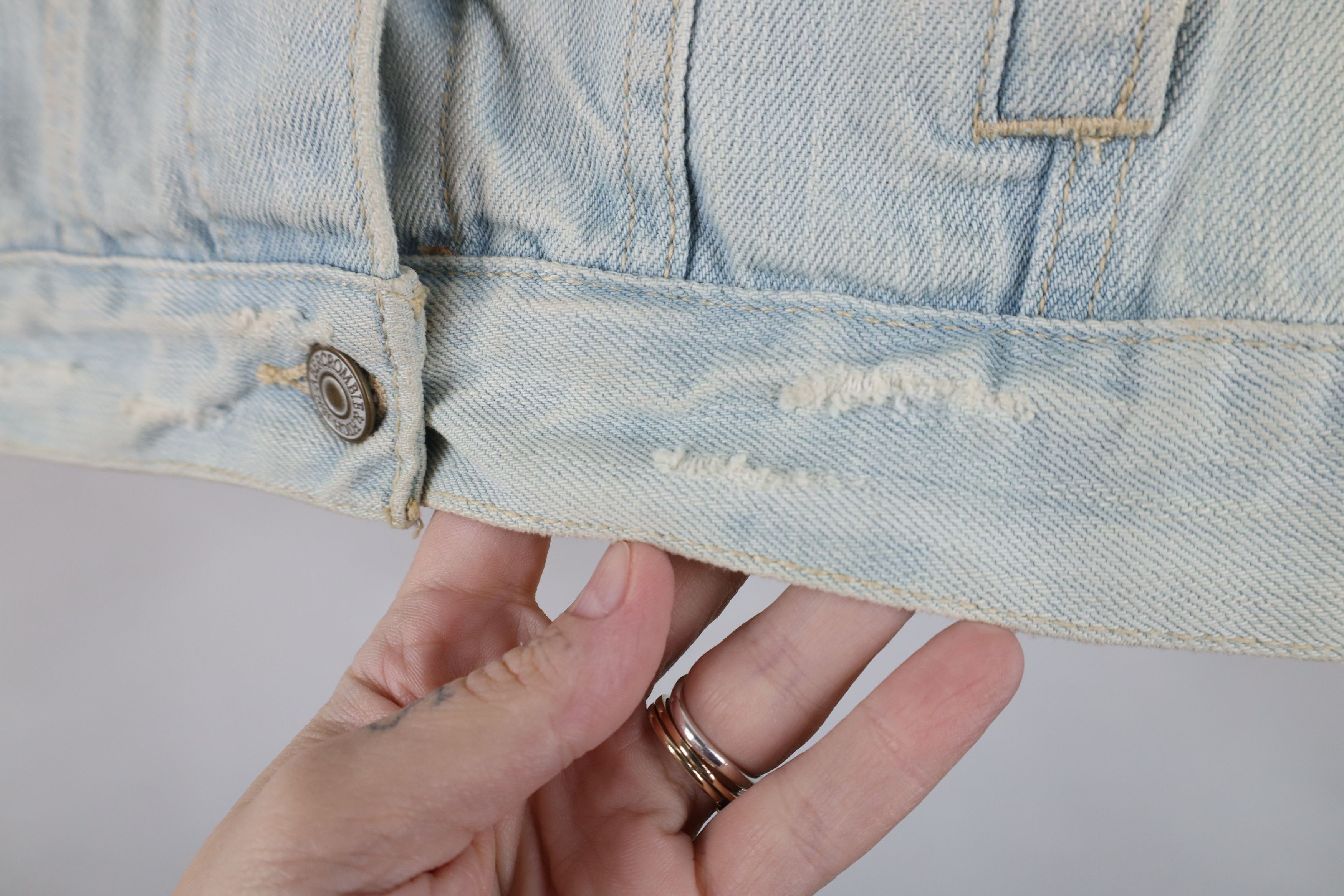 Abercrombie & Fitch Vintage Y2K Abercrombie & Fitch Denim Trucker Vest Jacket Size M / US 6-8 / IT 42-44 - 6 Thumbnail