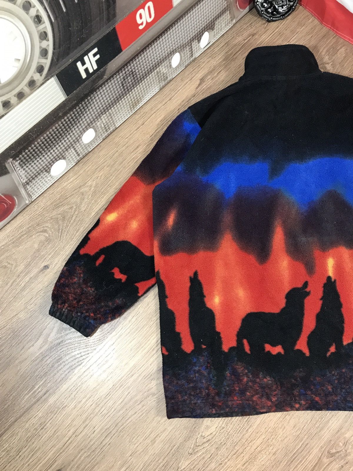 Vintage Jacques Lorant Wolf Animal Fleece Jacket Kanye West Style Size US XL / EU 56 / 4 - 7 Thumbnail