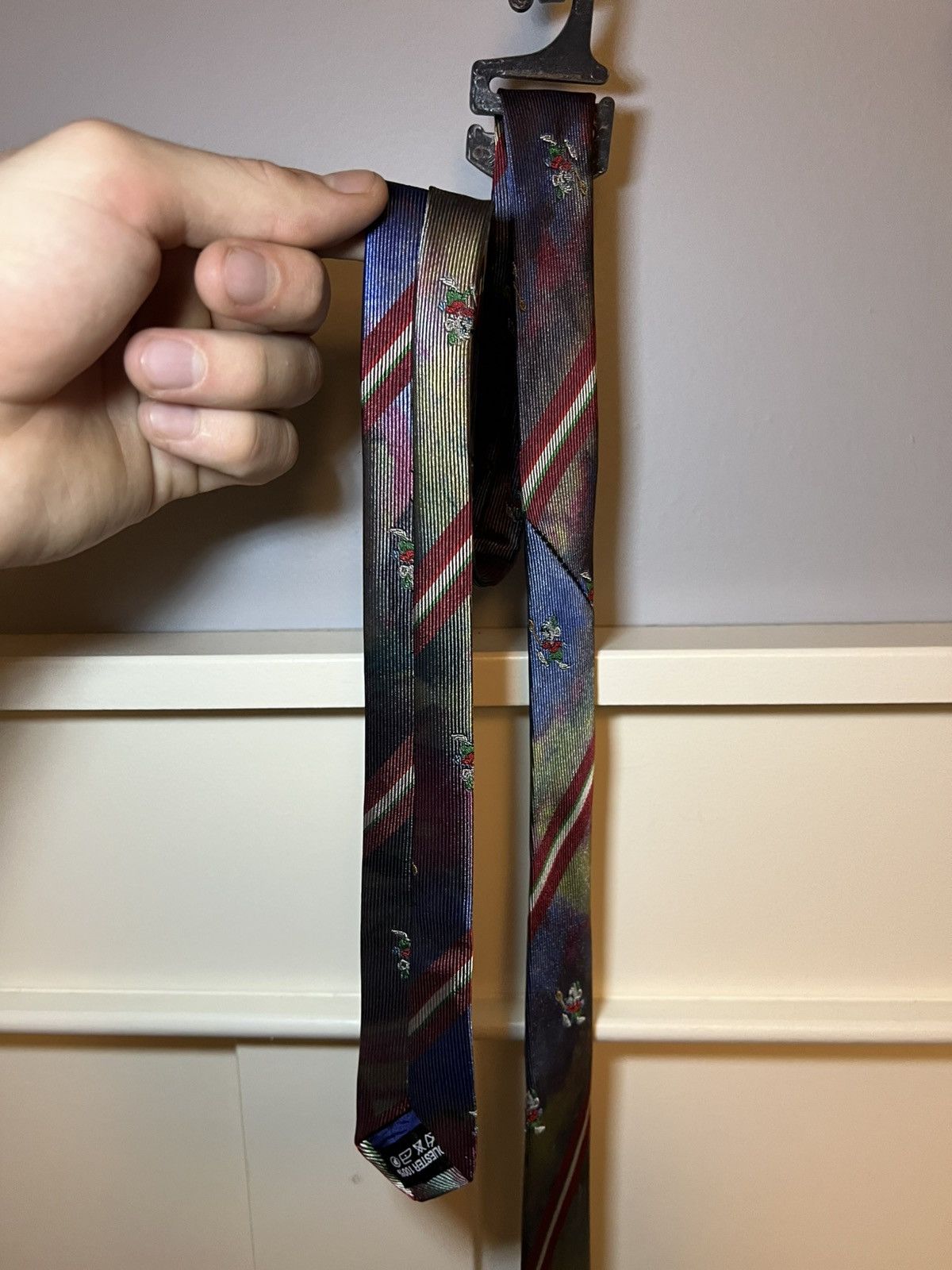 Vintage Vintage Svilanit Italian mouse flag multi colour necktie Size ONE SIZE - 3 Thumbnail