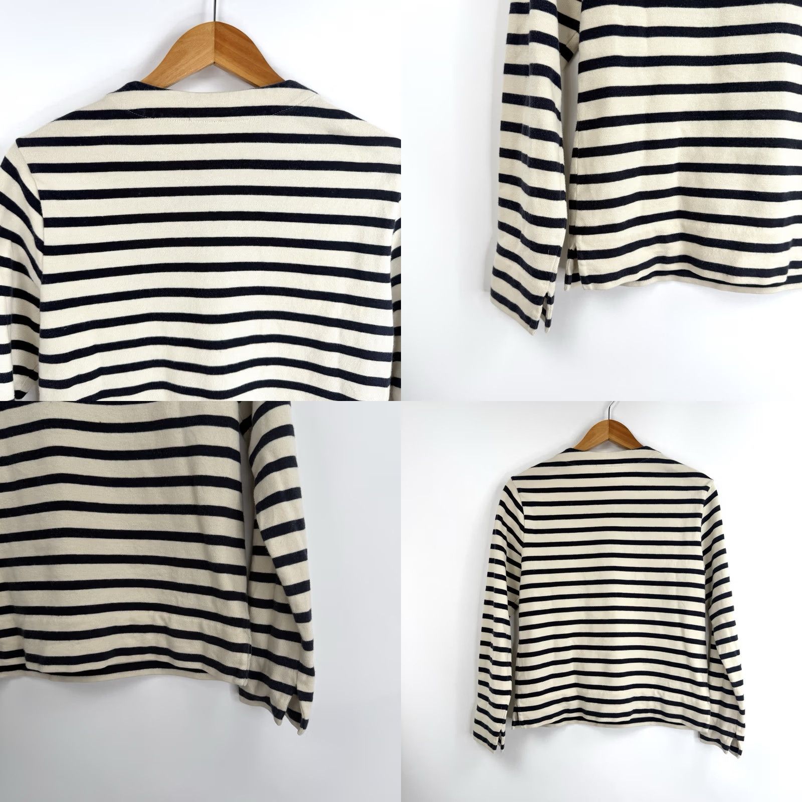 Joseph JOSEPH Womens Small Long Sleeve T Shirt Breton Tee Striped Cotton Boatneck Size S / US 4 / IT 40 - 8 Thumbnail