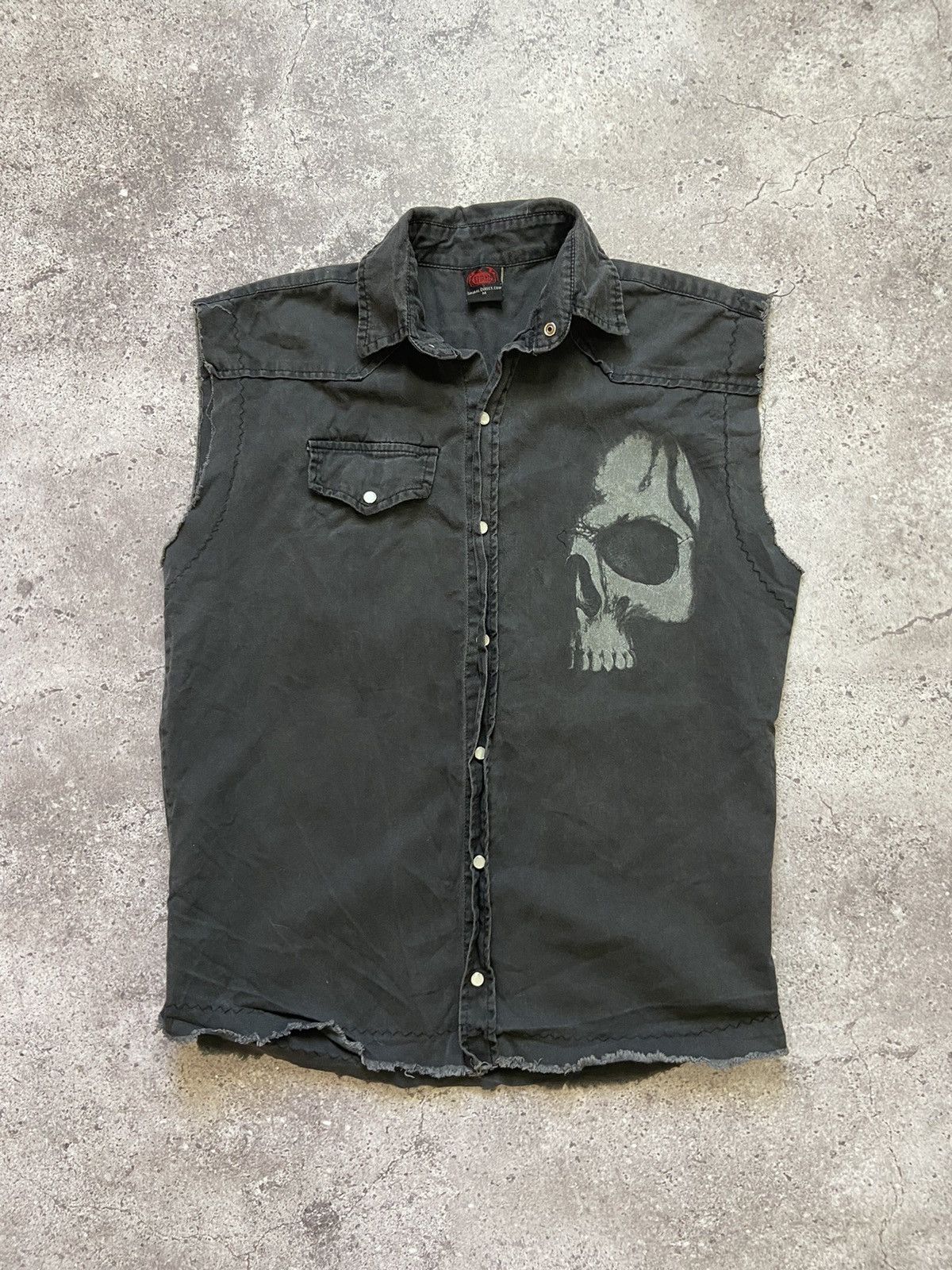 Band Tees Vintage Y2K Spiral Big Double Scull Logo Vest T-Shirt Size US M / EU 48-50 / 2 - 2 Thumbnail