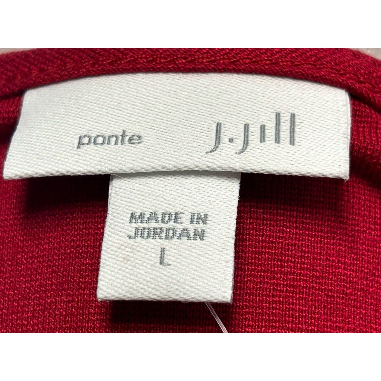 J. Jill NEW J. Jill Ponte Shift Dress Large Red 3/4 Sleeve Comfort Womens Size L / US 10 / IT 46 - 6 Thumbnail