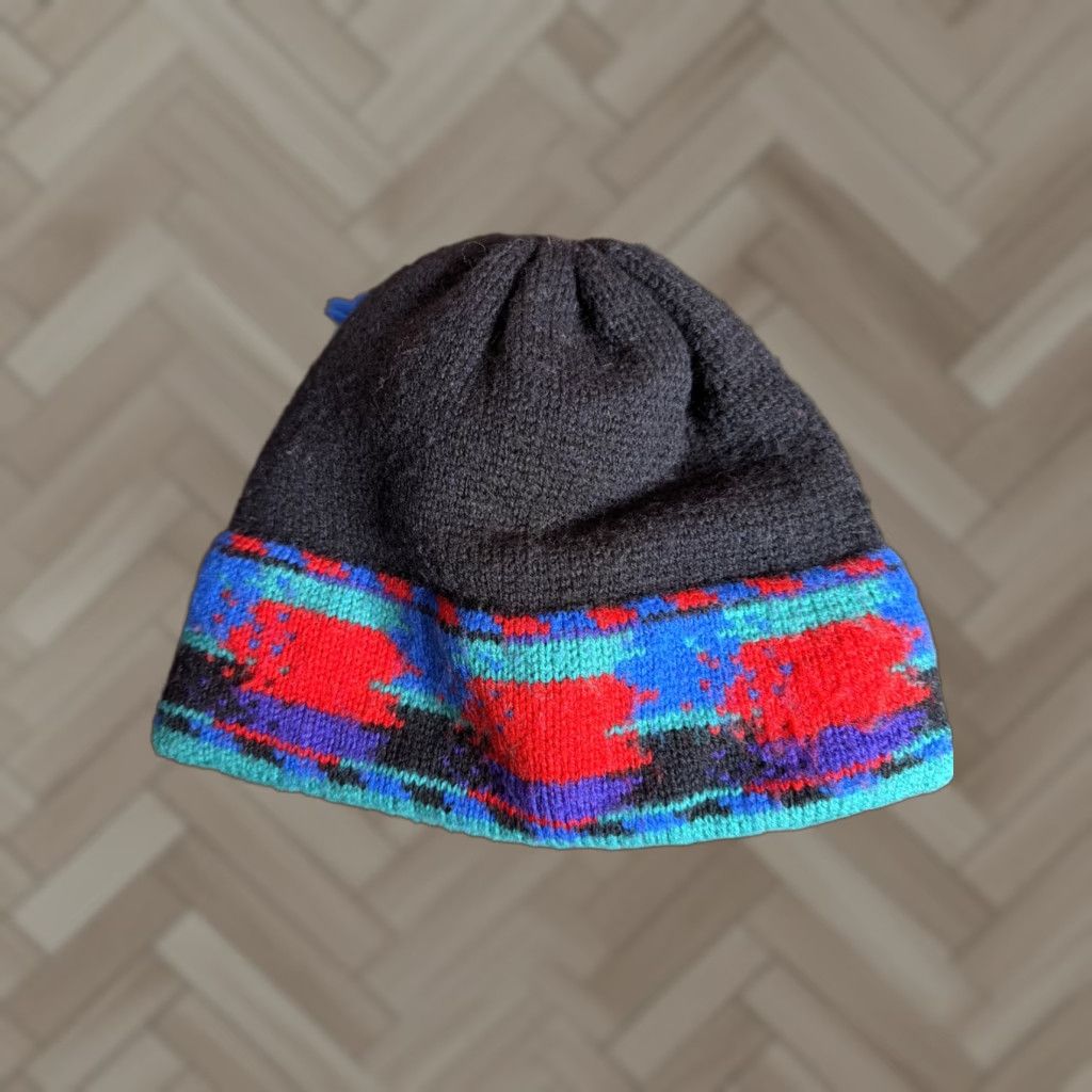 Vintage VINTAGE Darn Fine Hats USA 100% Wool Ski Beanie Snowflakes Size ONE SIZE - 1 Thumbnail