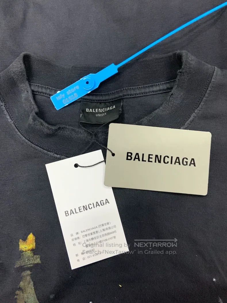 Balenciaga Balenciaga Patterned letter printed round neck short-sleev Size US M / EU 48-50 / 2 - 5 Thumbnail