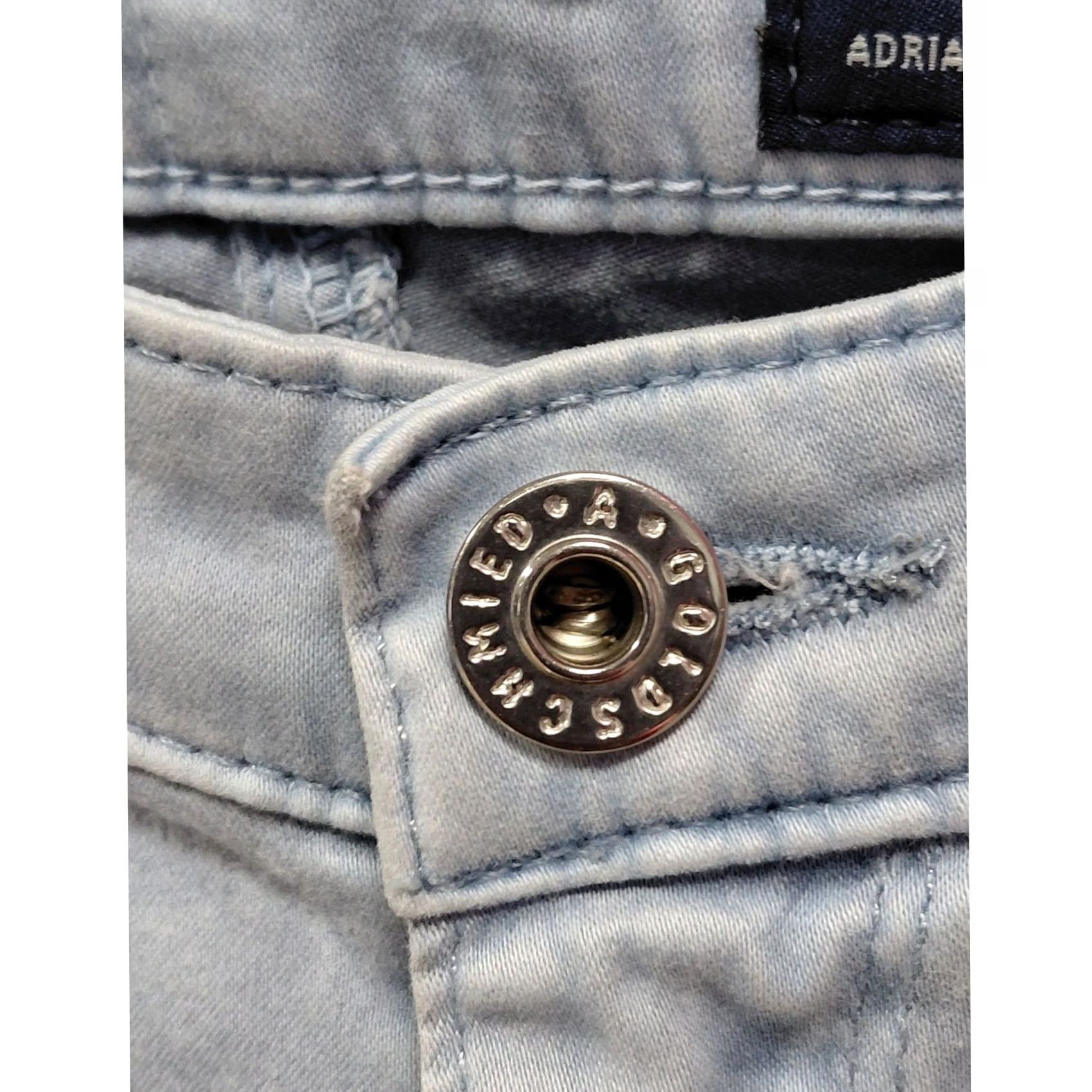 Vintage Adriano Goldschmied The Stilt Cigarette Leg Jeans Light Blue 30R Regular Women Jeans Size 30" / US 8 / IT 44 - 3 Thumbnail