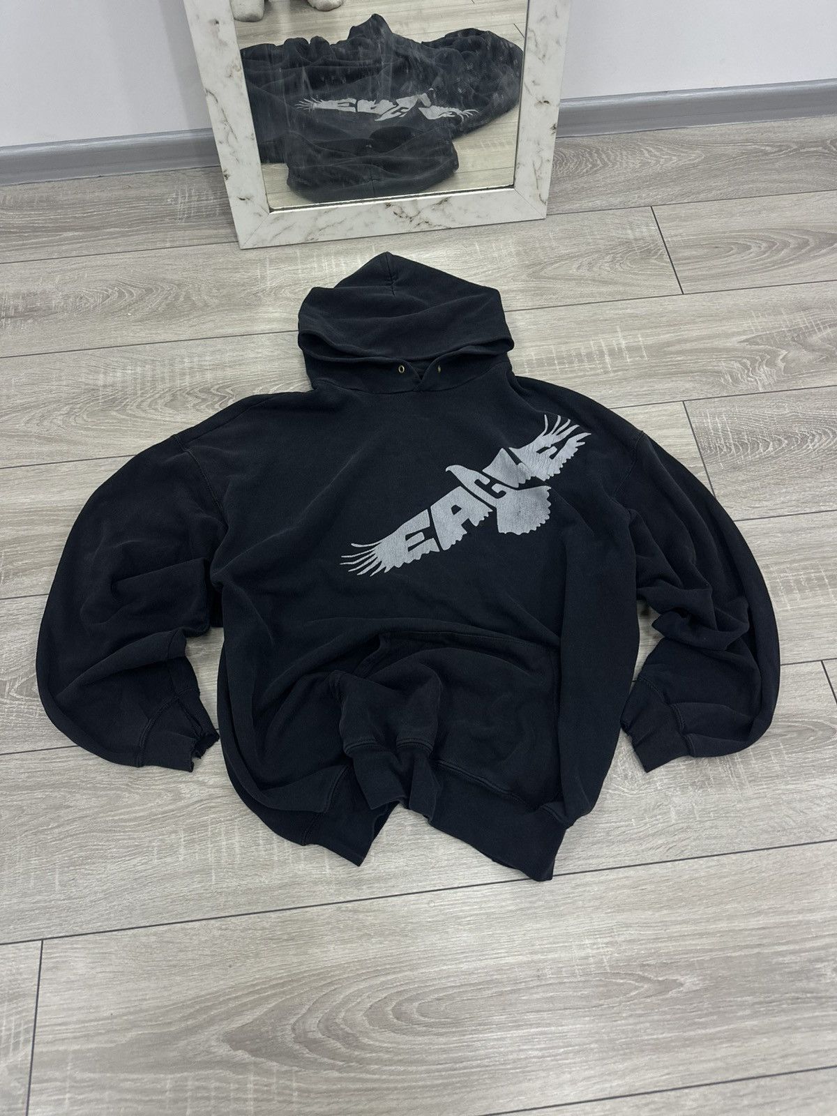Fruit Of The Loom Fruit of the Loom Vintage Boxy Fit Y2K Hoodie Distressed Size US XL / EU 56 / 4 - 1 Thumbnail