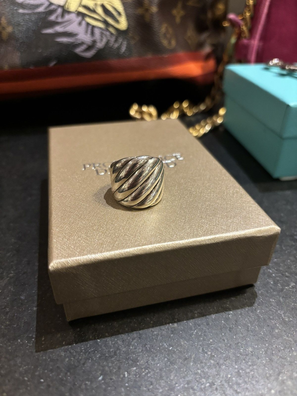 David Yurman David Yurman Scultped Cable Ring Silver Size ONE SIZE - 1 Thumbnail