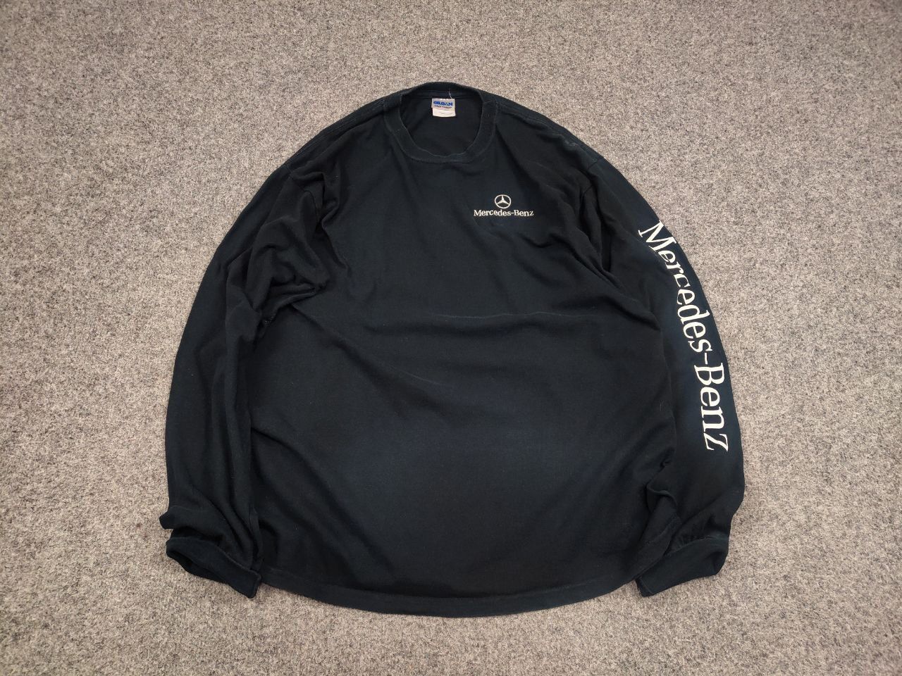 Mercedes-Benz Vintage 90's Mercedes Benz Logo Long Sleeve Faded Black Size US M / EU 48-50 / 2 - 2 Thumbnail