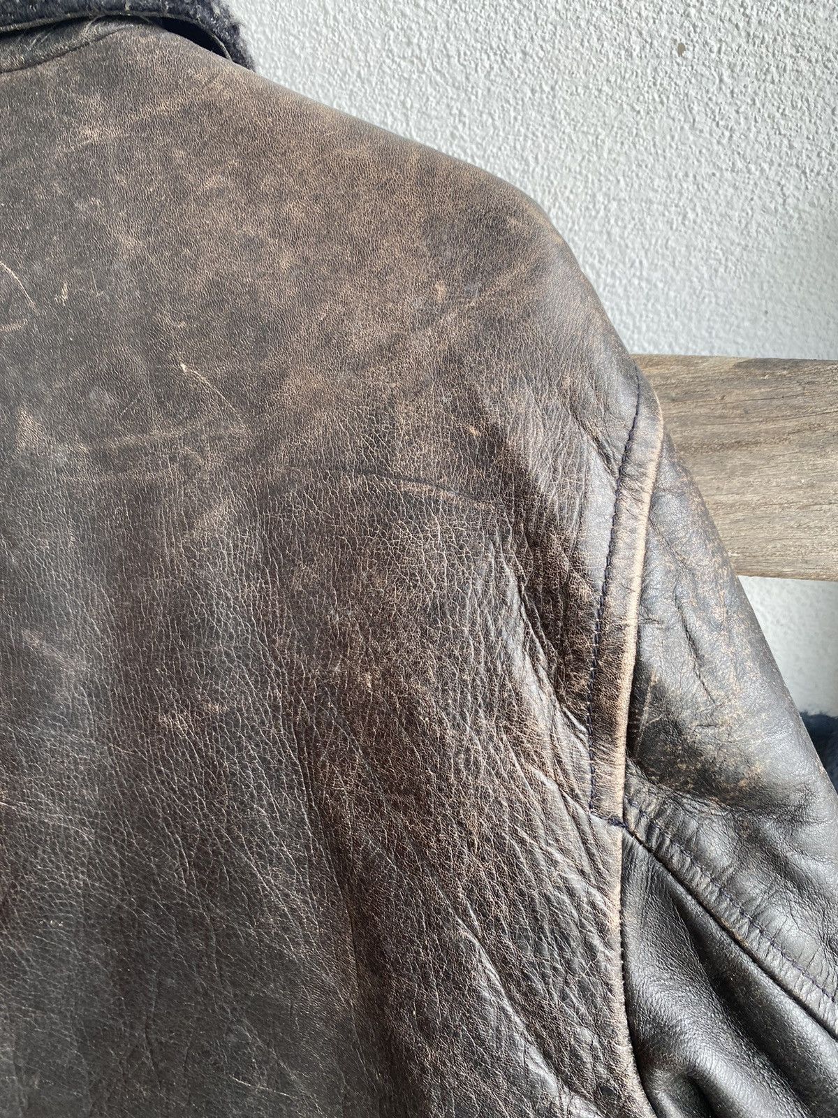 Gap Vintage Gap Sun Faded Leather Jacket Size US M / EU 48-50 / 2 - 14 Thumbnail