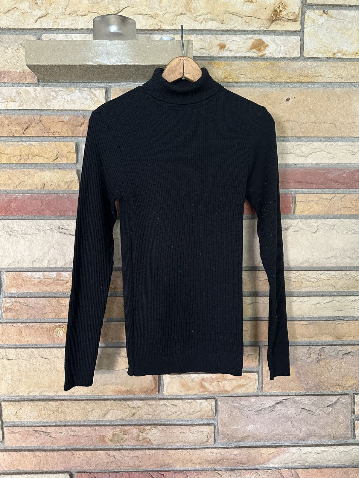 Vintage Vintage 70s Black Ribbed Turtleneck Sweater Size M / US 6-8 / IT 42-44 - 1 Thumbnail