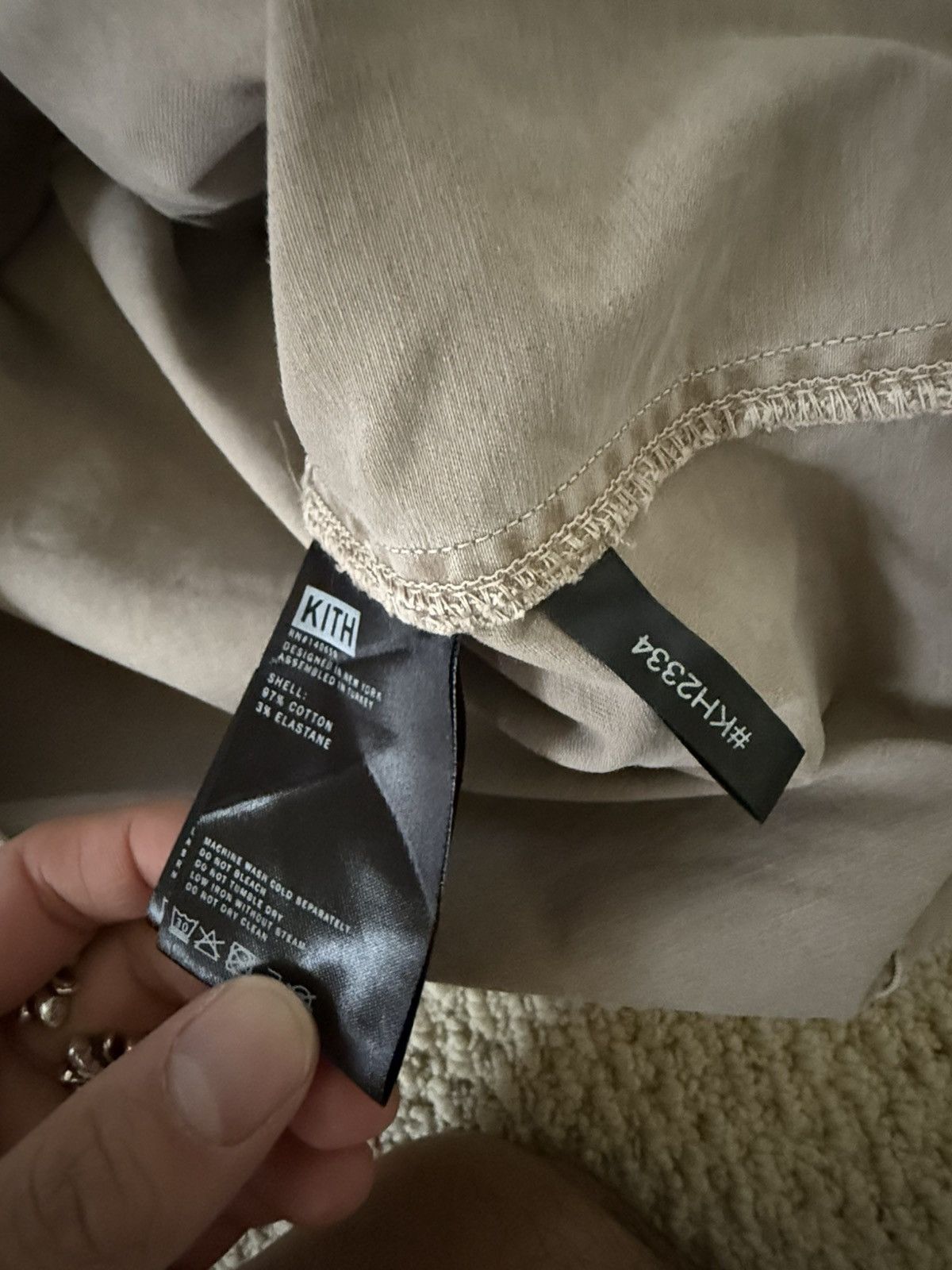 Kith KITH Medium Beige Zip Hoodie Logo Velcro Jacket Size US M / EU 48-50 / 2 - 6 Thumbnail