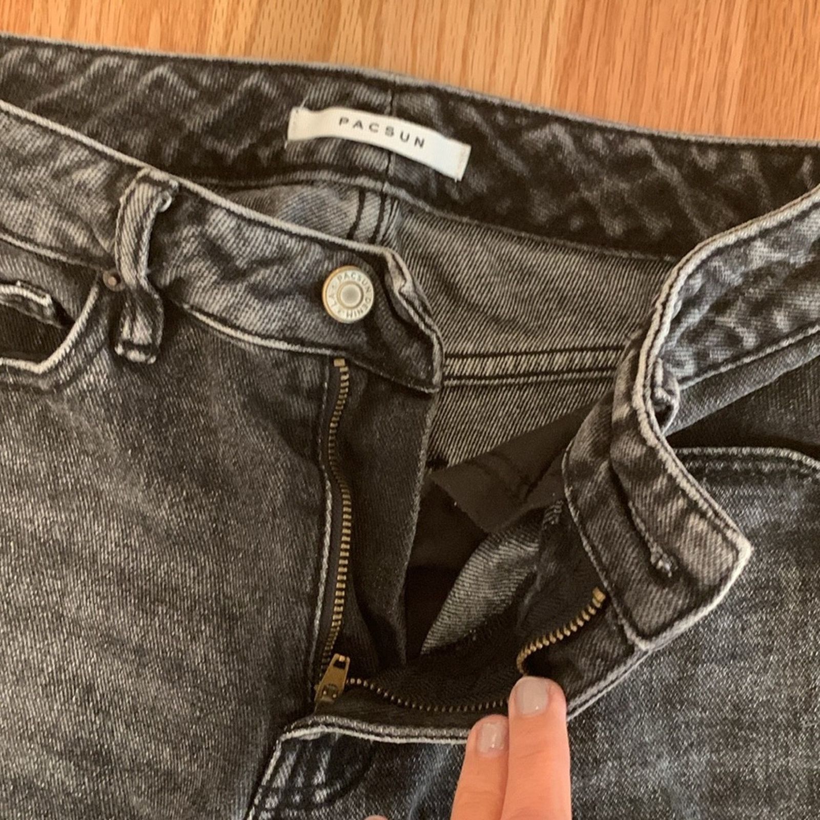 Pacsun PacSun Super Soft Black Mom Jeans Size 23" - 2 Thumbnail