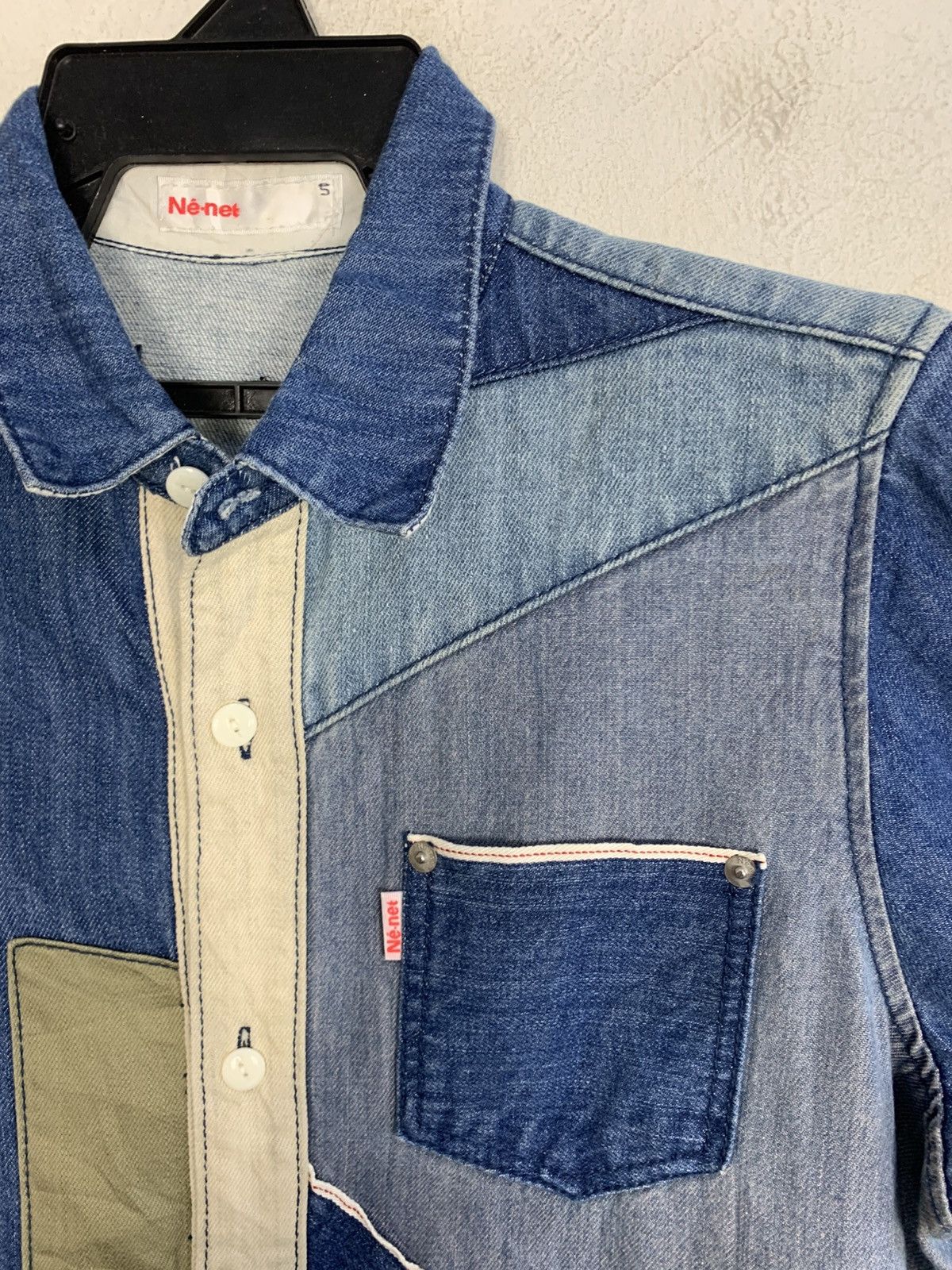 Issey Miyake Né-net Issey Miyake Selvedge Pocket Long Denim Patchworks Size L / US 10 / IT 46 - 5 Thumbnail