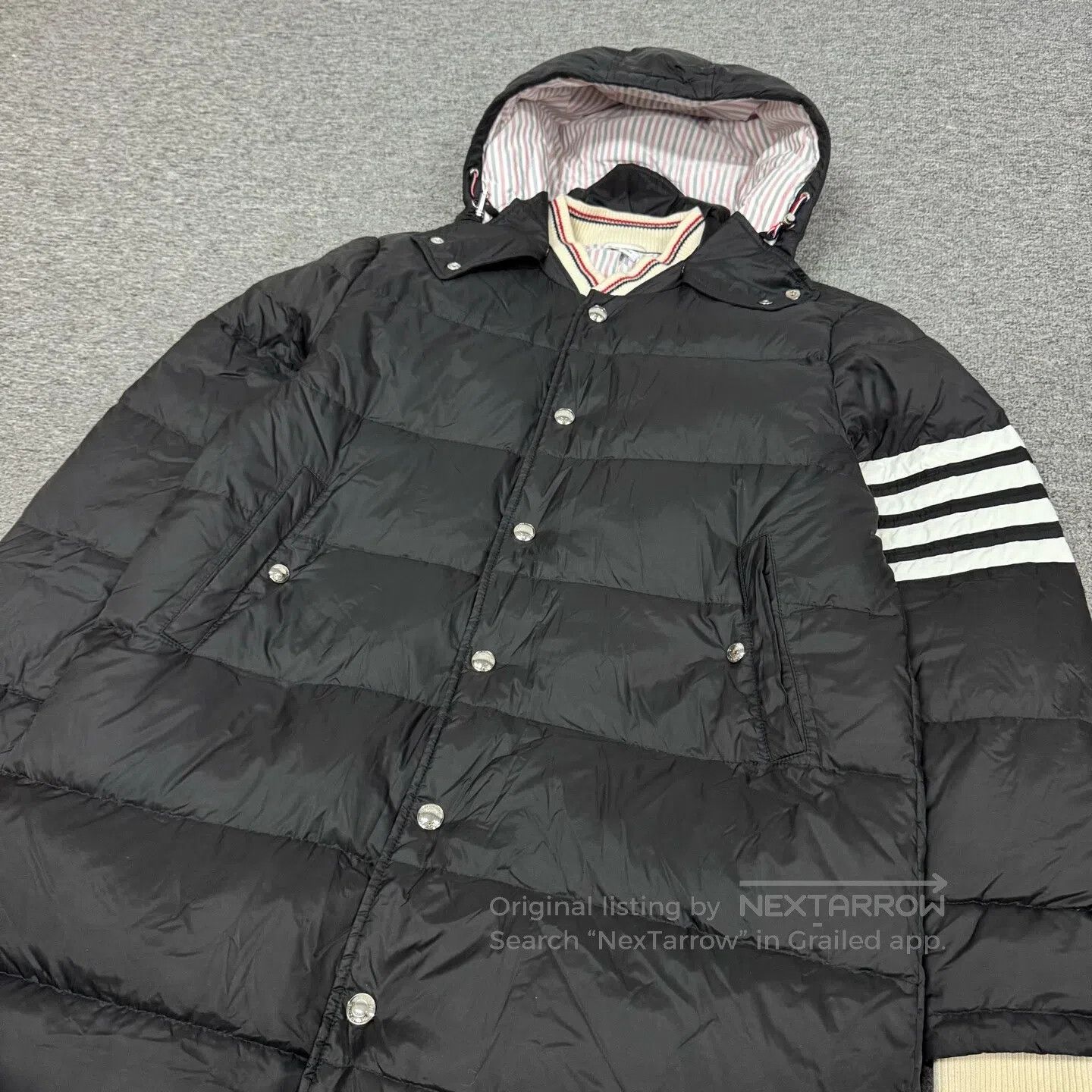 Thom Browne Thom Browne Four stripes medium-length down jacket| Size US M / EU 48-50 / 2 - 3 Thumbnail