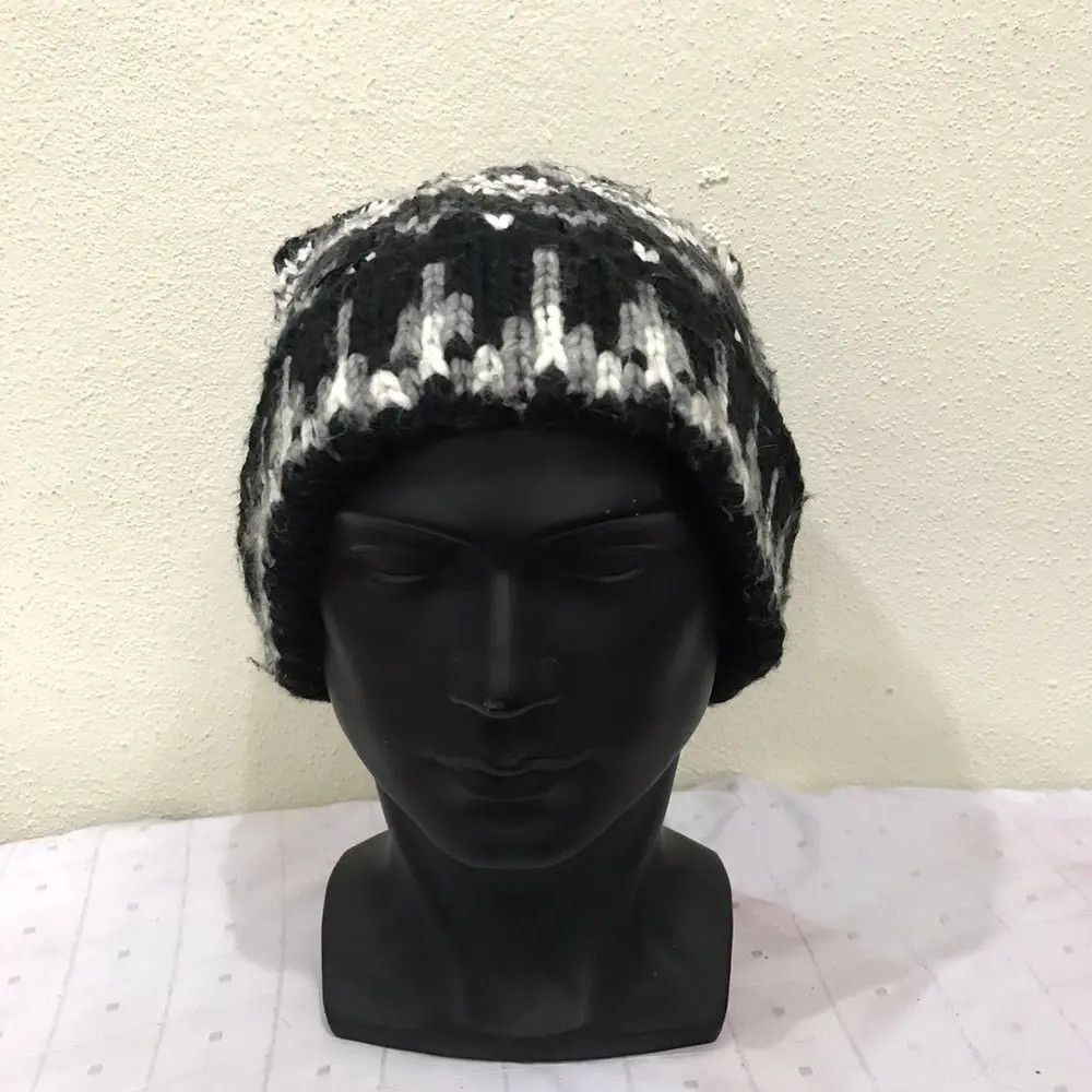 American Eagle Outfitters × Vintage American Eagle Outfitters Navajo Design Knit Beanie Hat Size ONE SIZE - 3 Thumbnail