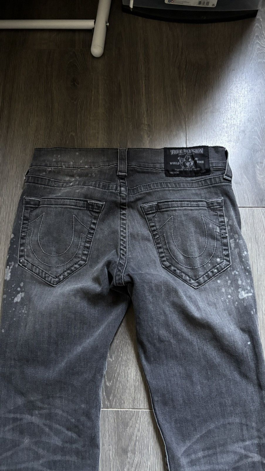 True Religion Grey Paint Splatter True Religion Size US 31 - 3 Thumbnail