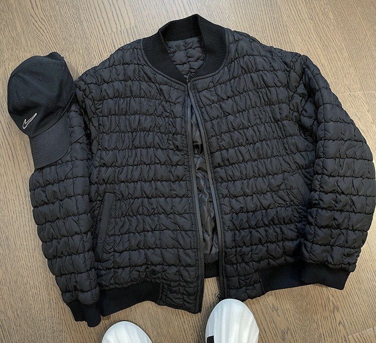Japanese Brand × Vintage Outdoor retro y2k crinkle quilted bomber jacket Size US L / EU 52-54 / 3 - 3 Thumbnail