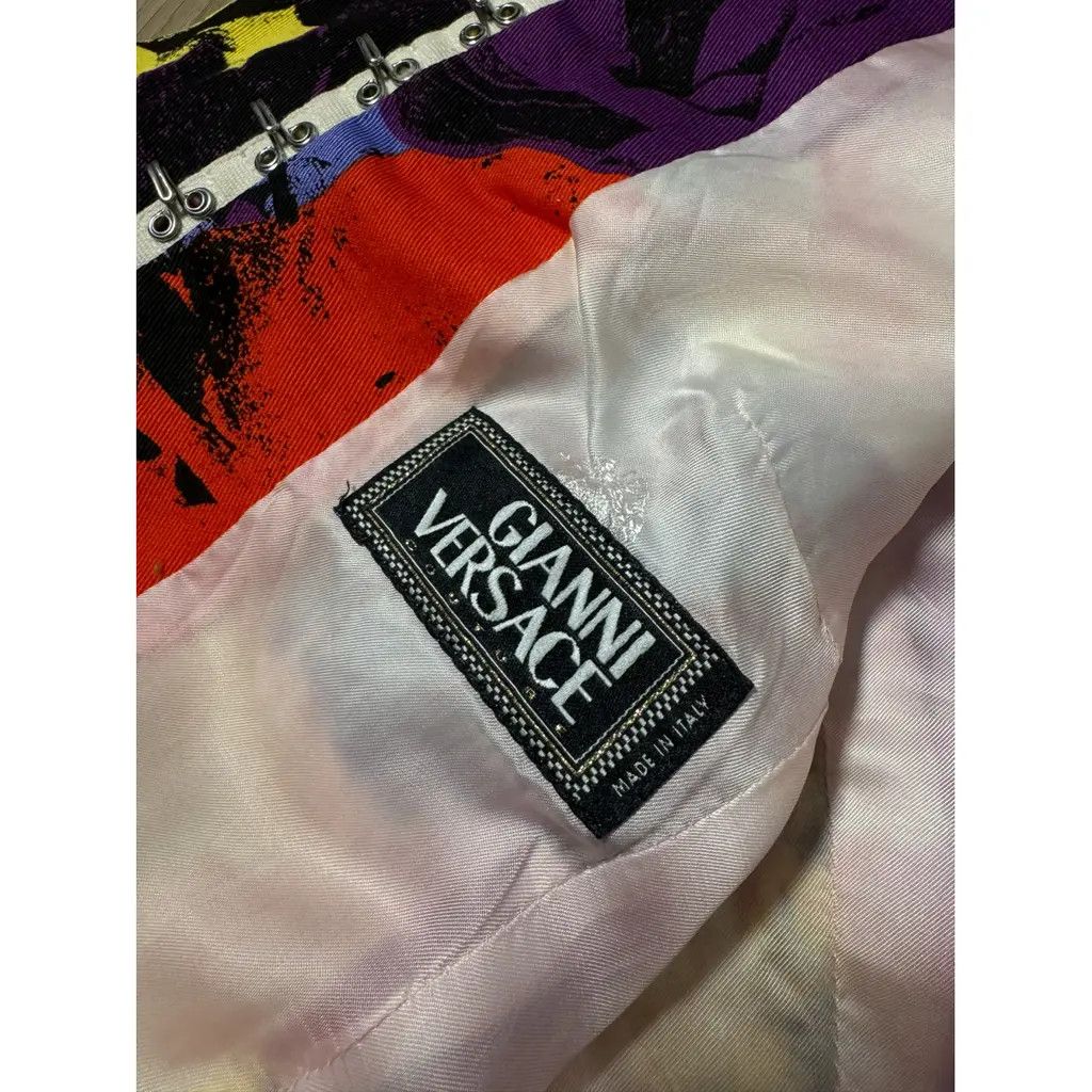Versace GIANNI VERSACE Vintage Pop Art Blazer Jacket Rose Print IT42 Size M / US 6-8 / IT 42-44 - 9 Thumbnail