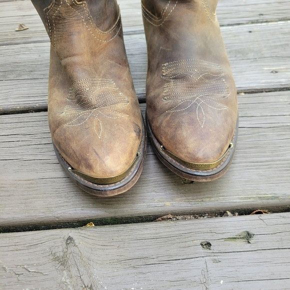 Vintage Vintage 80s Laredo Slouchy Western Boho Brown Leather Distre Size US 8.5 / EU 41-42 - 6 Thumbnail