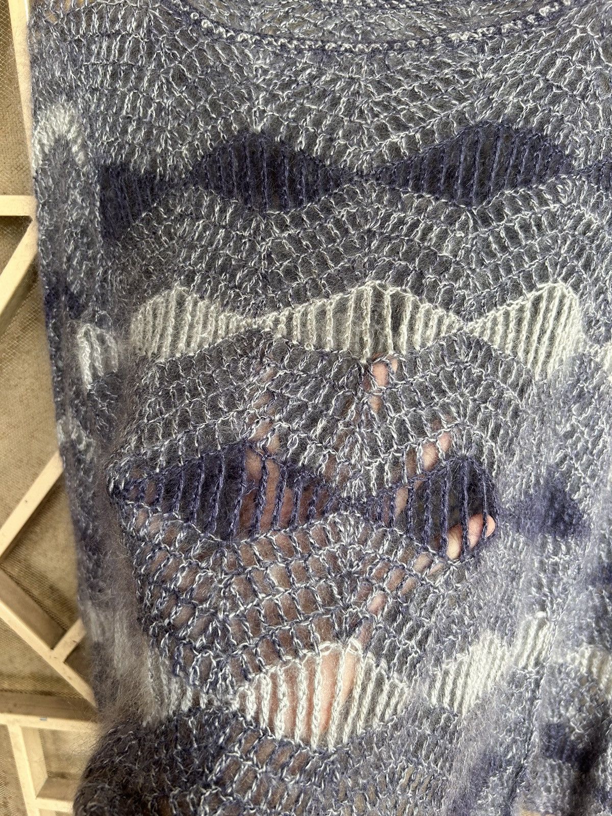 Japanese Brand JapaneseUnknow Fluzzy Open Fishnet Mohair Grunge Issey Style Size US M / EU 48-50 / 2 - 7 Thumbnail