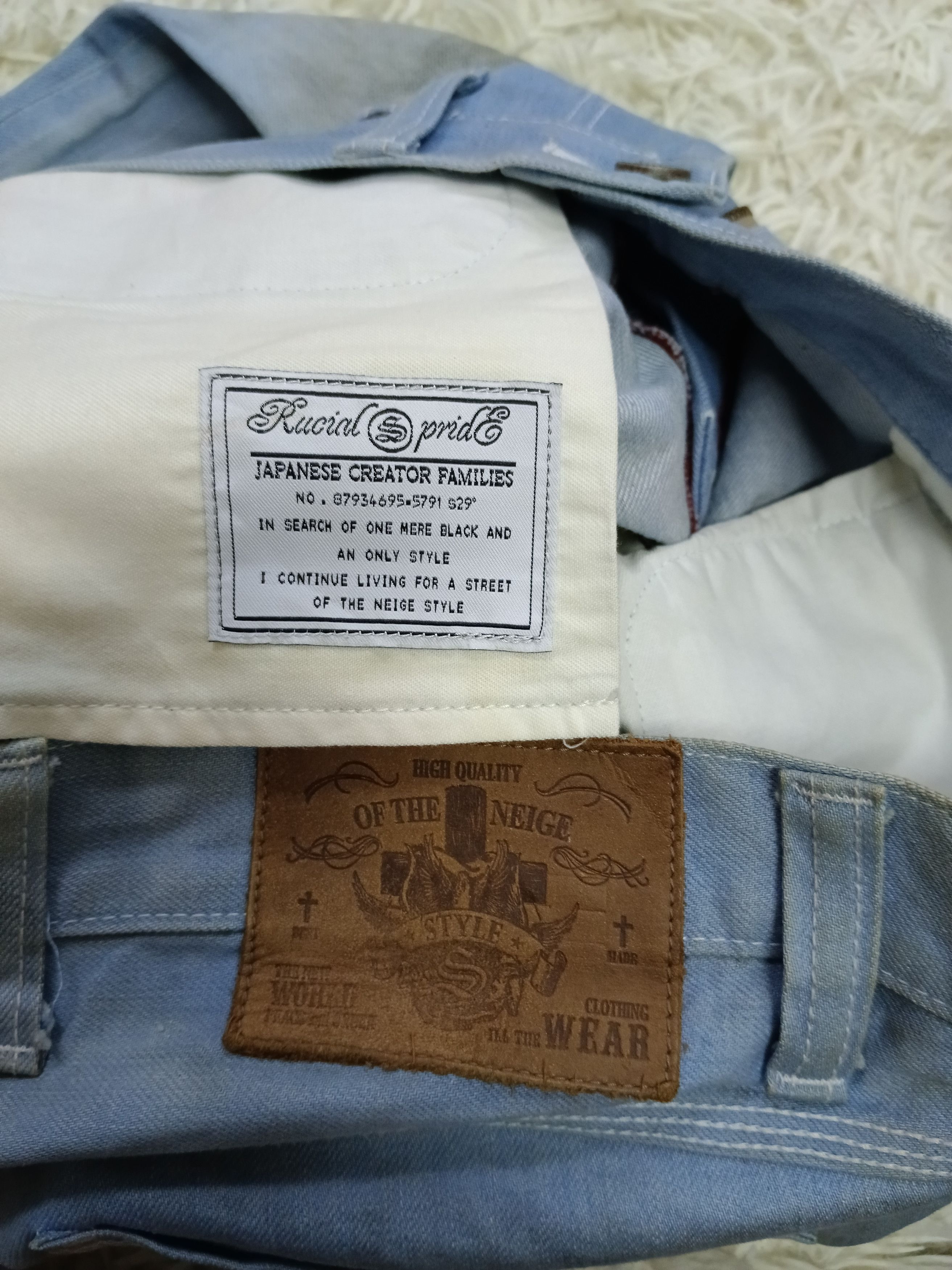 Japanese Brand FLARED🔥DiSTRESSED LIGHT BLUE MADE IN JAPAN OF THE NIEGE Size US 33 - 8 Thumbnail