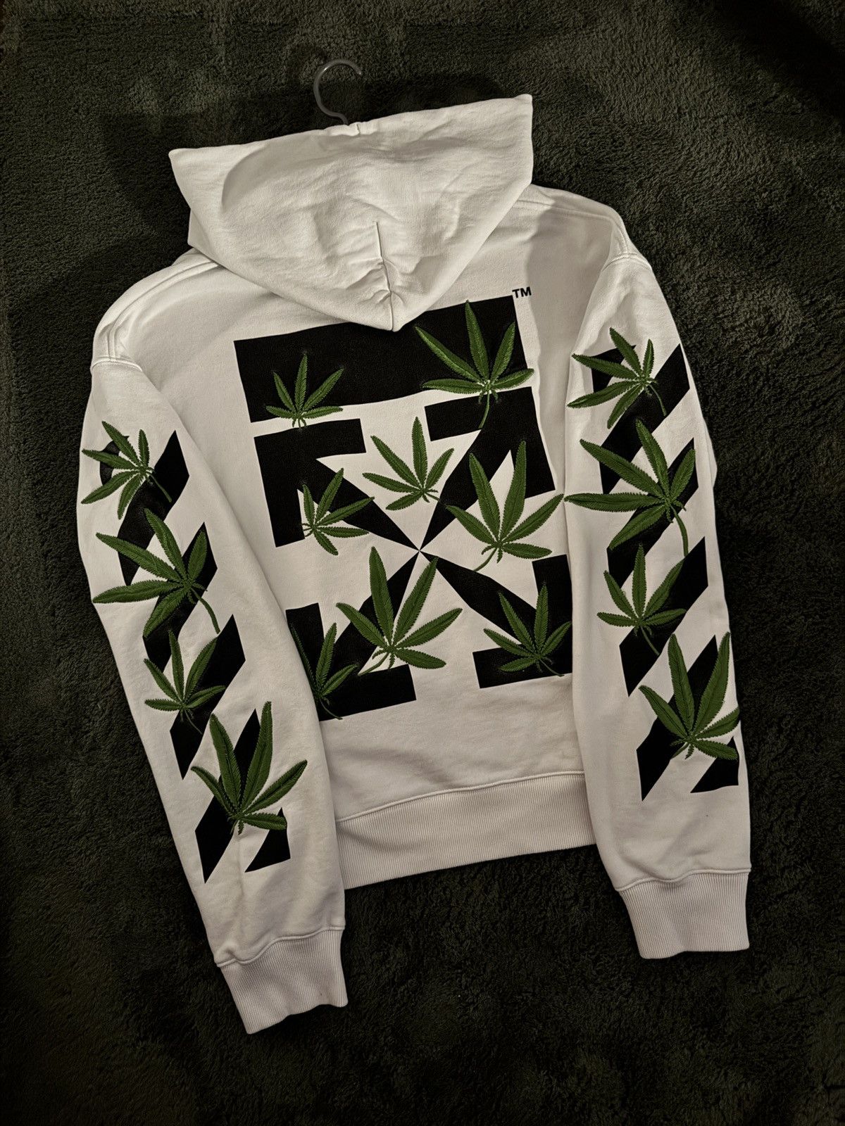 Off-White Off-White Weed Arrows Over Hoodie Size US L / EU 52-54 / 3 - 2 Thumbnail