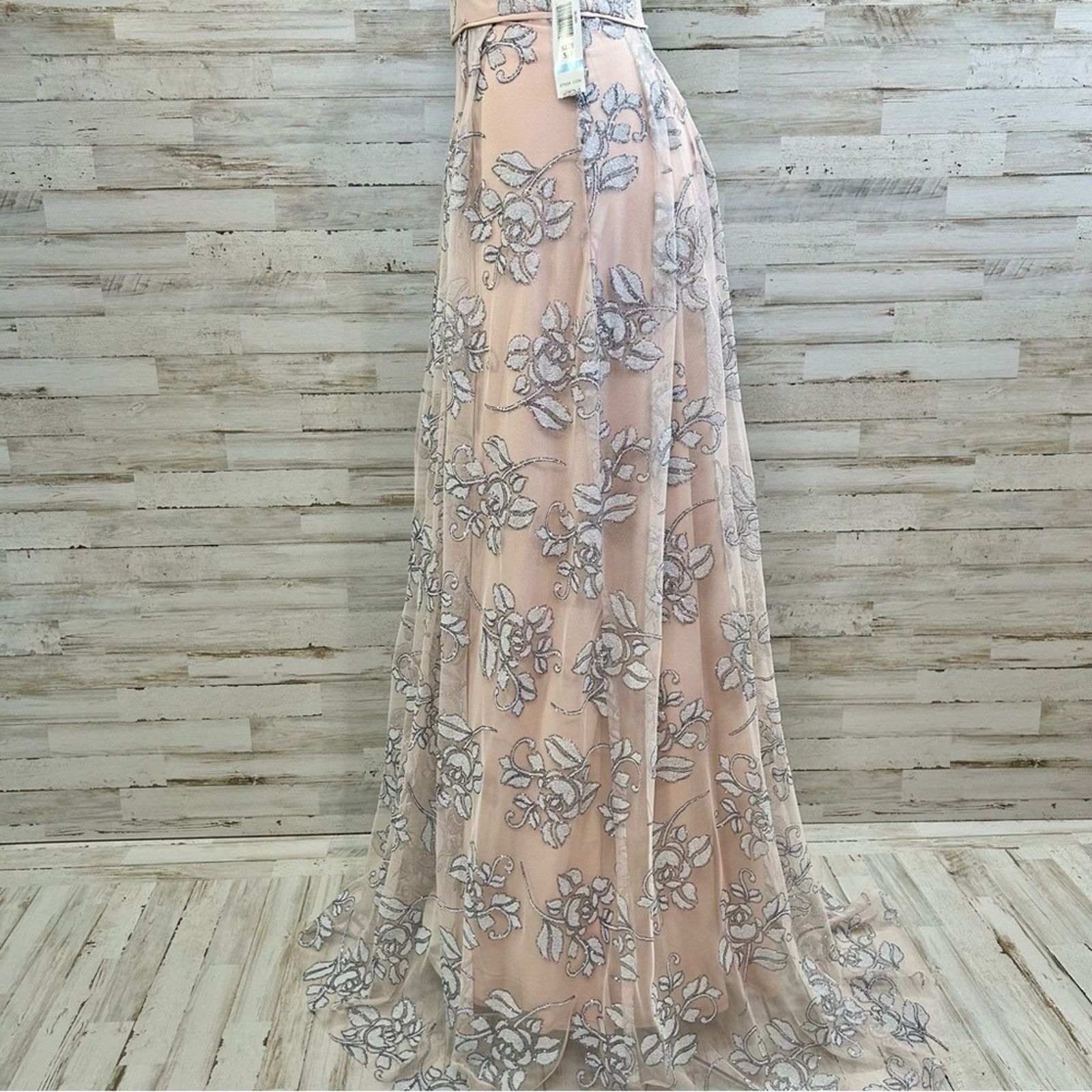 Other Jump Apparel Halter Tulle Glitter Maxi Dress Size 5/6 Floral Size S / US 4 / IT 40 - 8 Thumbnail