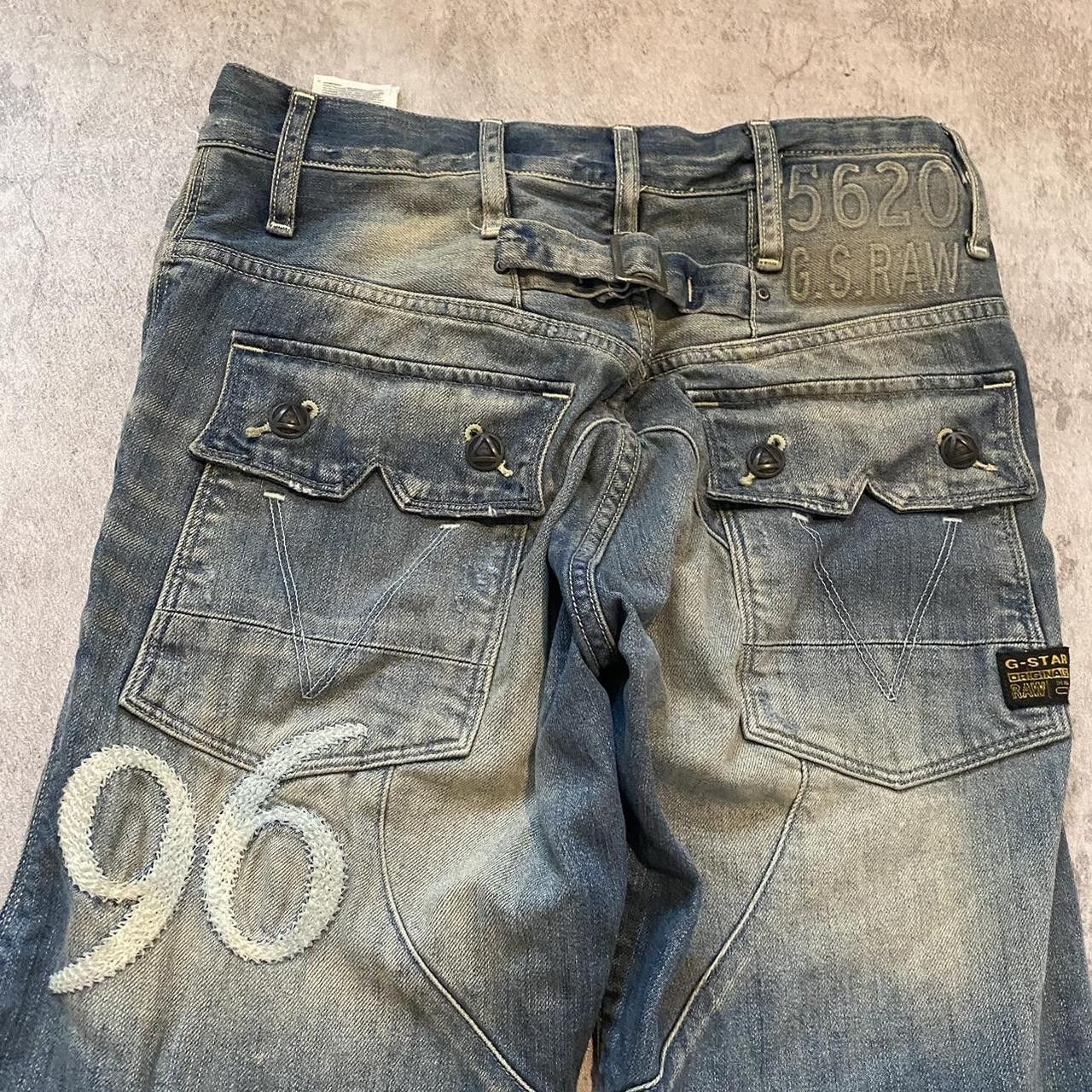 G-Star G-Star raw denim jeans with white paint markings Size US 32 / EU 48 - 3 Thumbnail