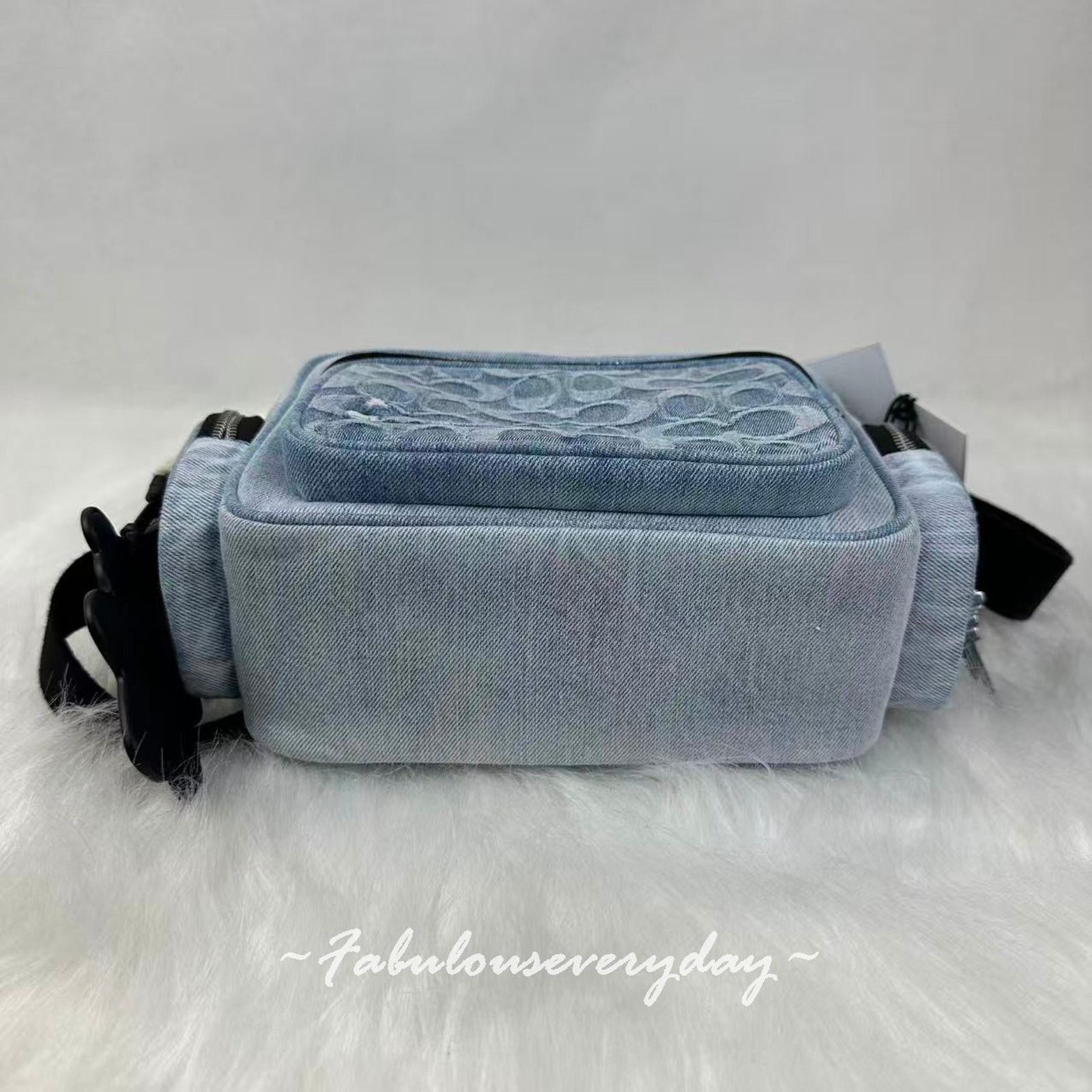 Coach Coach Men's Fletcher xbody Loved Sig Denim Light Indigo Size ONE SIZE - 7 Thumbnail