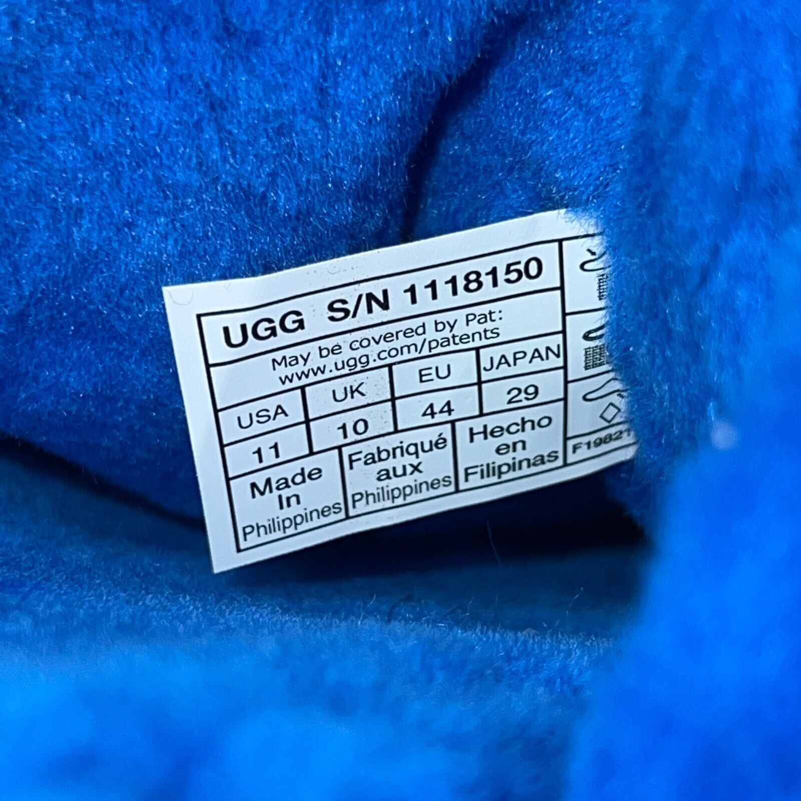 Ugg UGG PLUSH Men's Size 11 Fluff Slip On Lamb Fur Slippers Blue Size US 11 / EU 44 - 13 Thumbnail