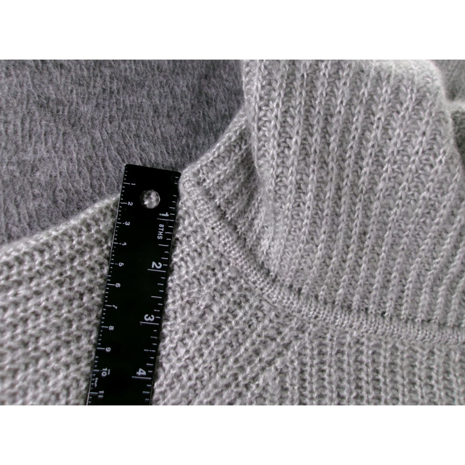 Gap VINTAGE Gap Sweater Women Large Gray Knit Cowl Neck Cozy Pullover 90s Classic Preppy Size L / US 10 / IT 46 - 4 Thumbnail
