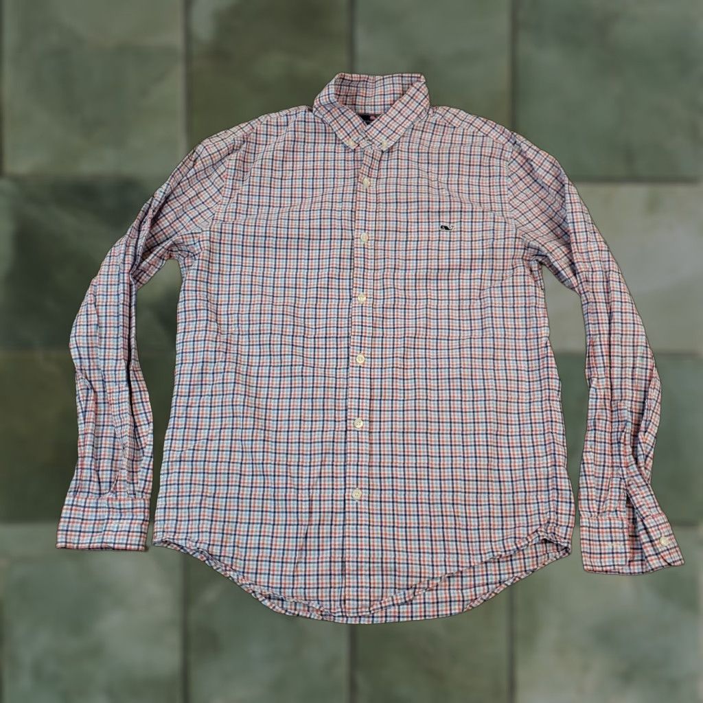 Vineyard Vines Vineyard Vines Mens Slim Fit Plaid Button Up Shirt Blue Medium Size US M / EU 48-50 / 2 - 1 Thumbnail