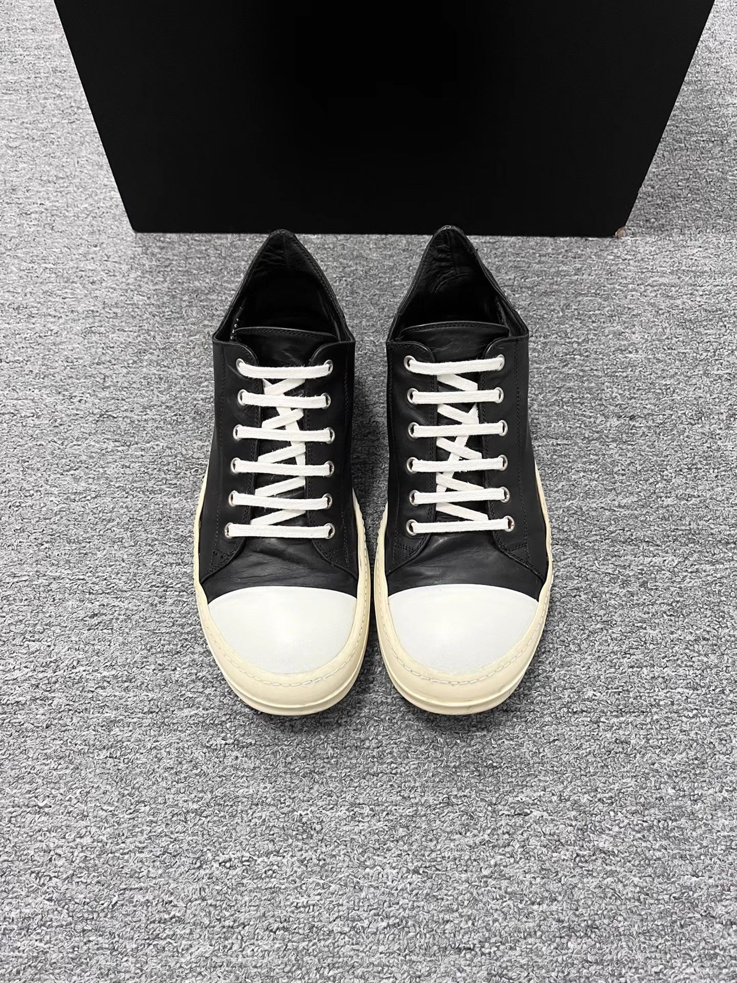 Rick Owens Rick Owens Mainline Leather Low-top Ramones K34 Size US 7.5 / EU 40-41 - 2 Thumbnail