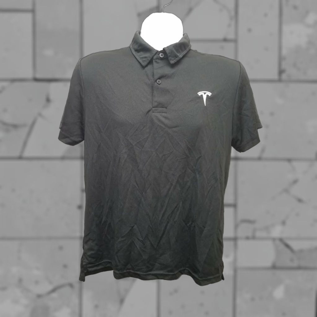 Vintage Telsa Polo Shirt Mens M Black 100% Polyester Polo Shirt Mens M Black Size US M / EU 48-50 / 2 - 1 Thumbnail
