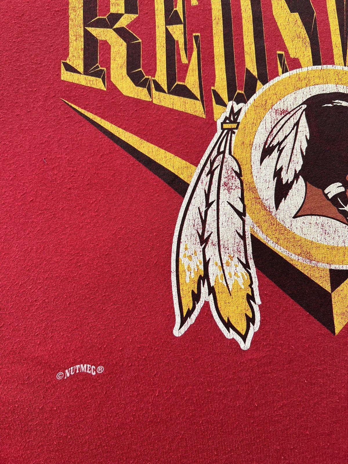 NFL Vintage 1994 Washington Redskins NFL Nutmeg Red T-shirt Size US XL / EU 56 / 4 - 5 Thumbnail
