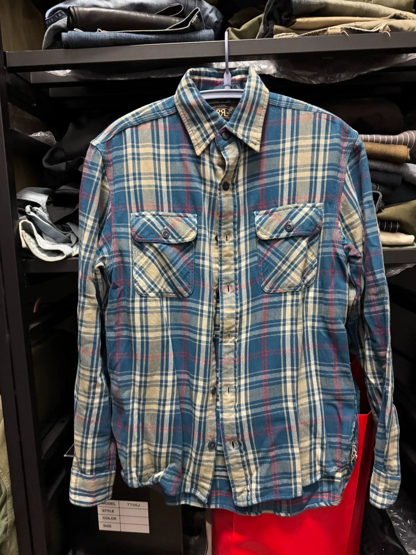 RRL Ralph Lauren blue plaid long sleeve shirt Size US XS / EU 42 / 0 - 1 Thumbnail