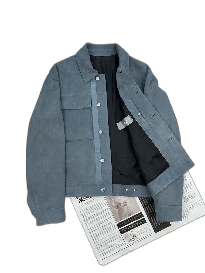 Dior Dior Dior Suede Casual Business Jacket Gray-2507 Size US XXL / EU 58 / 5 - 1 Thumbnail