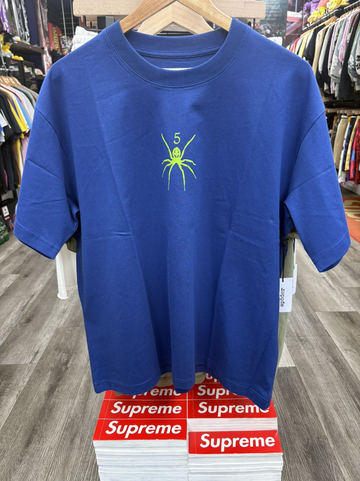 Sp5der BLUE TM TEE | SP5DER | KING SPIDER Size US L / EU 52-54 / 3 - 1 Thumbnail