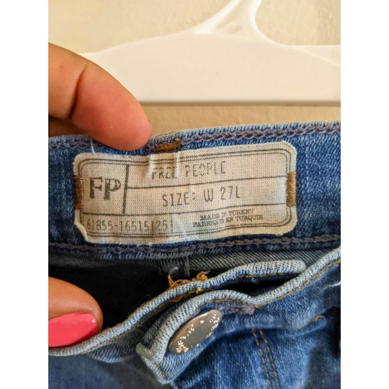 Free People Free People Blue Skinny Jeans Women’s 27 Long Mid Rise Stret Size 27" / US 4 / IT 40 - 3 Thumbnail
