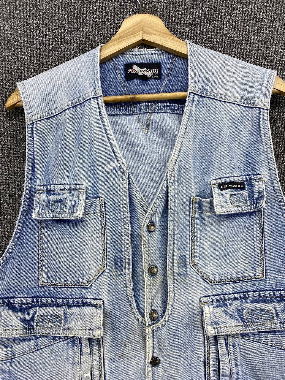Vintage Vintage Gin Washi Rare Light Wash Denim Vest Size L / US 10 / IT 46 - 2 Thumbnail
