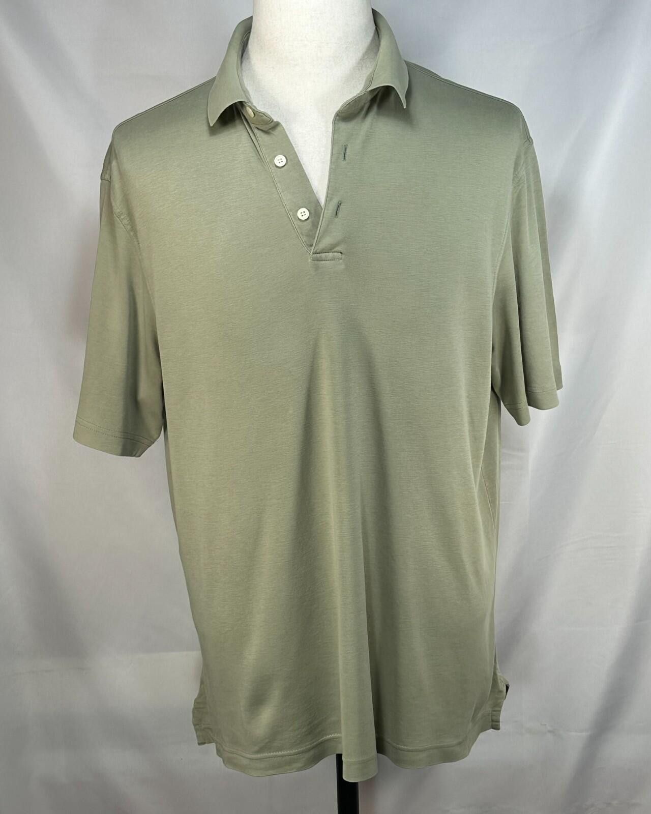 Jos. A. Bank Jos A Bank Reserve 1/4 Button Cotton Polo Shirt Green Mens L Size US L / EU 52-54 / 3 - 1 Thumbnail