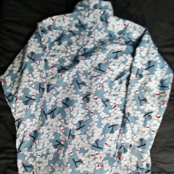 JCPenney Vintage JCPenney Cherry Blossom Polyester Disco Shirt Size US L / EU 52-54 / 3 - 4 Thumbnail