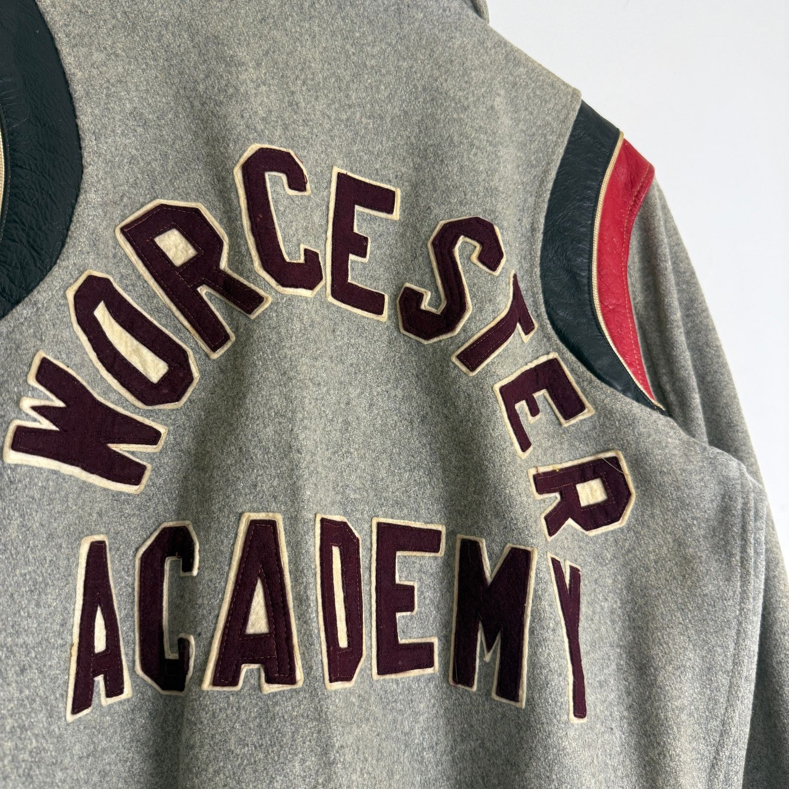 Vintage Vintage 50s Worcester Academy Wool Letterman Varsity Jacket Size US M / EU 48-50 / 2 - 4 Thumbnail
